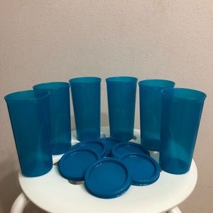 Tupperware Tumblers and Lids, Set of 6